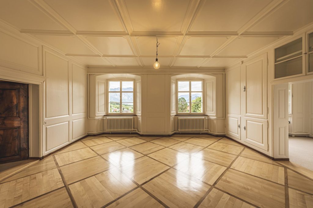 an empty apartment after being fogged with an odor fogger